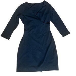 Express Size S 3/4 Length Sleeve V Neck LBD